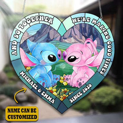 Cute Couple Acrylic Window, Couple Acrylic Window Hanging