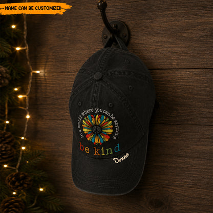 Personalized Be Kind Peace Classic Cap