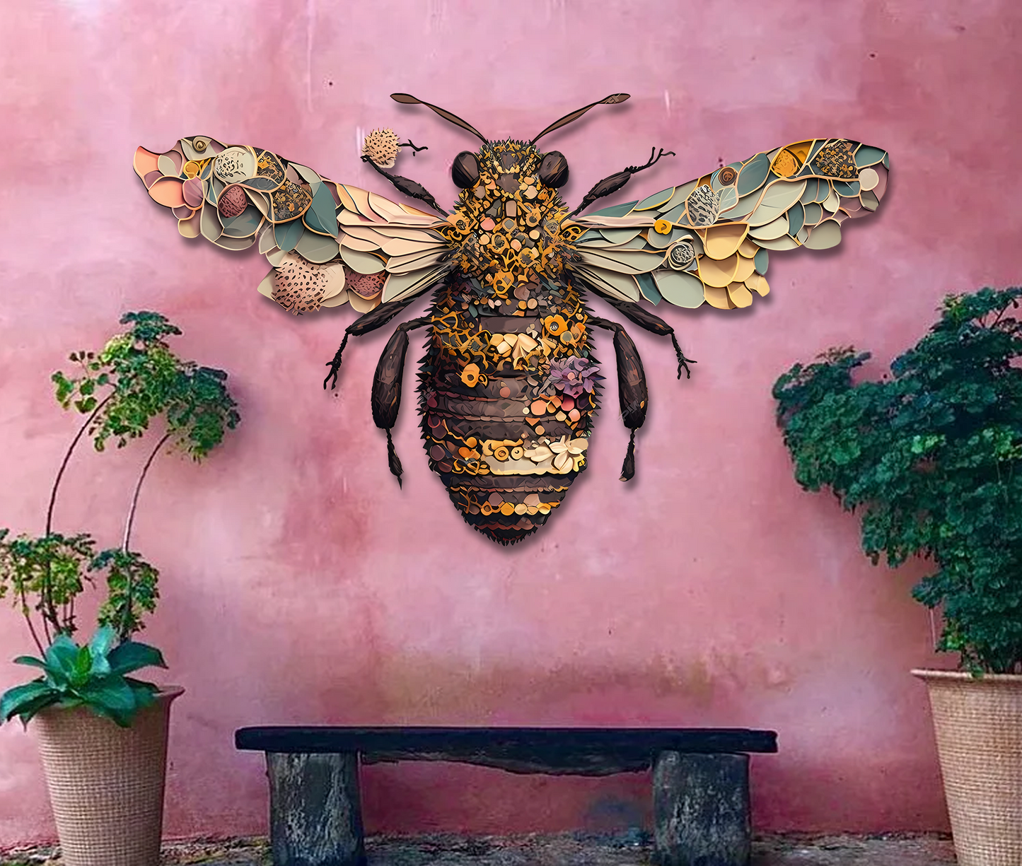 Beautiful Bee Metal Sign - Perfect Gift For Home