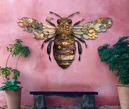 Beautiful Bee Metal Sign - Perfect Gift For Home