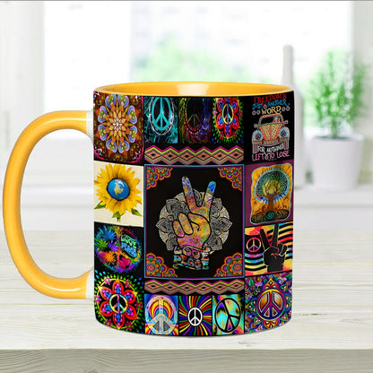 Peace Sign Hippie Accent Mug