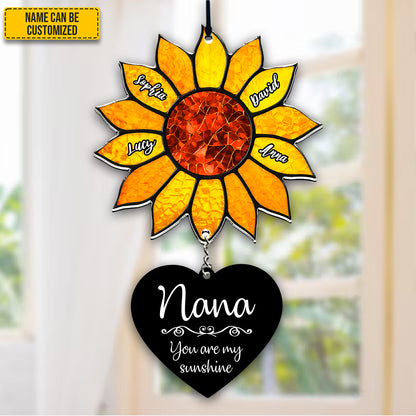 Personalized Sunflower Family Acrylic Window