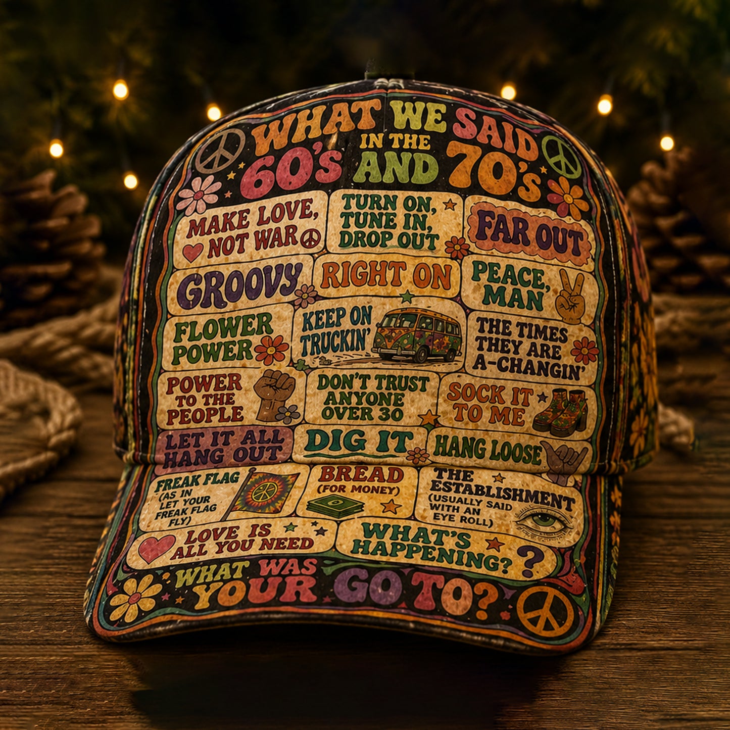 Groovy Dictionary - Personalized Hippie Classic Cap