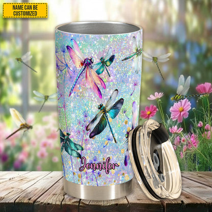 Sparkle Dragonfly - Personalized Dragonfly Tumbler