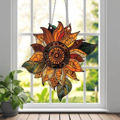 Sunflower Acrylic Window Hanging, Gift For Sunflower Flower Lovers