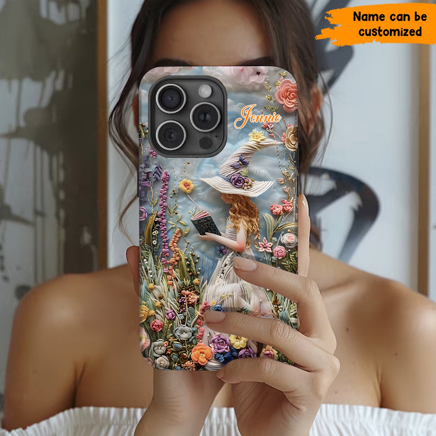 Beautiful Witch Flowers - Personalized Witch Phone Case