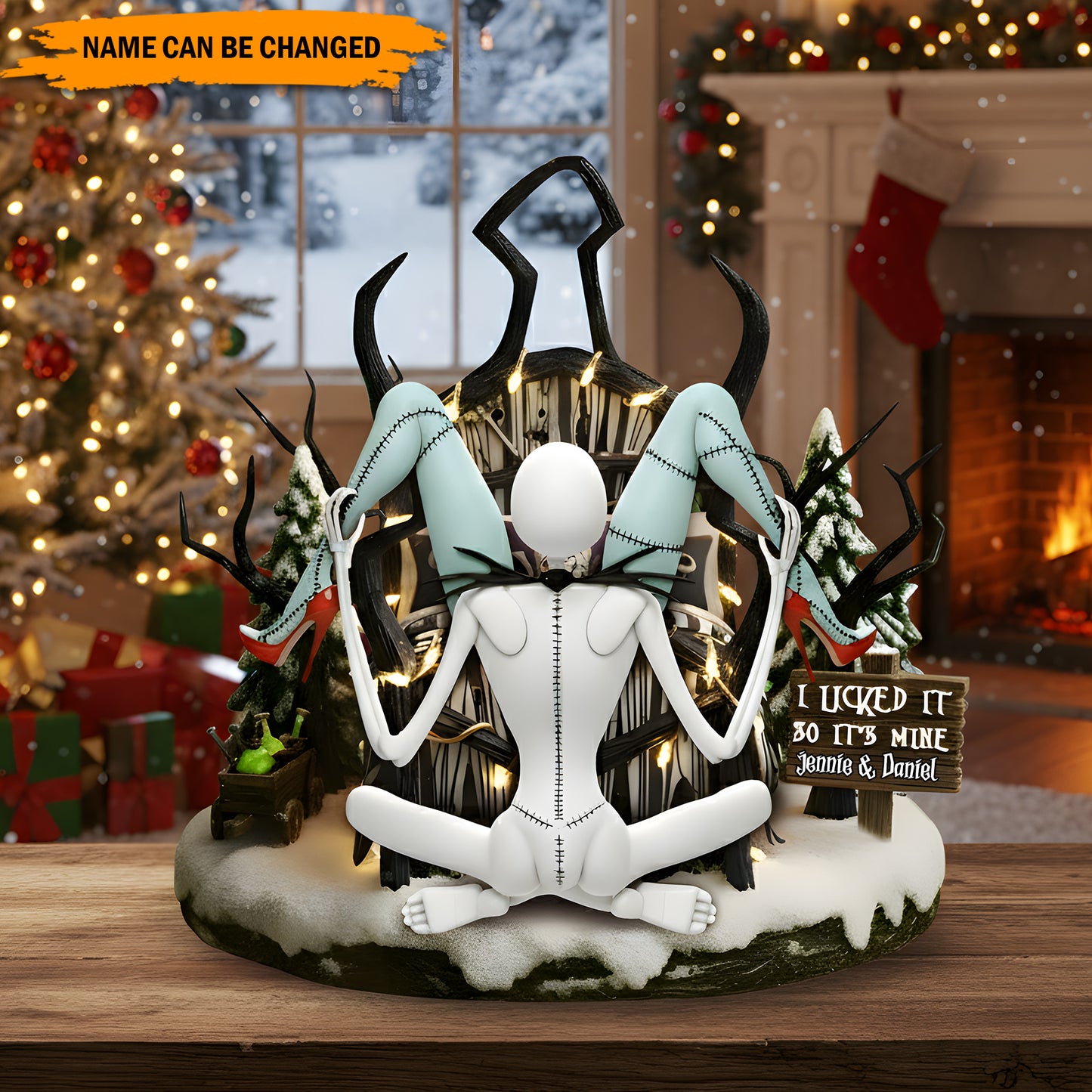 Naughty Holiday Love – Personalized Funny Couple Plaque