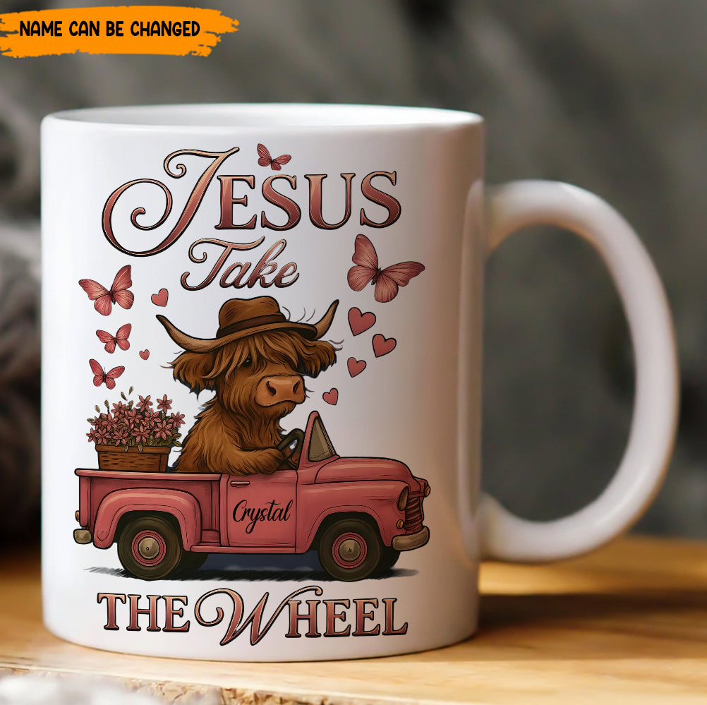 Personalized Highland Cow Funny Christian Mug, Perfect Gift Mug