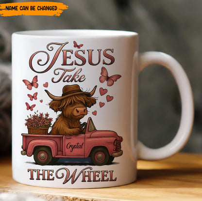 Personalized Highland Cow Funny Christian Mug, Perfect Gift Mug