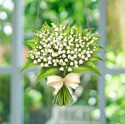 Lily of Valley Suncatcher, ACRYLIC Window Hanging