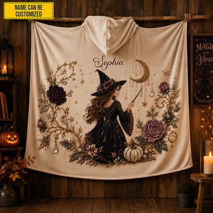 Personalized Witch Hooded Blanket