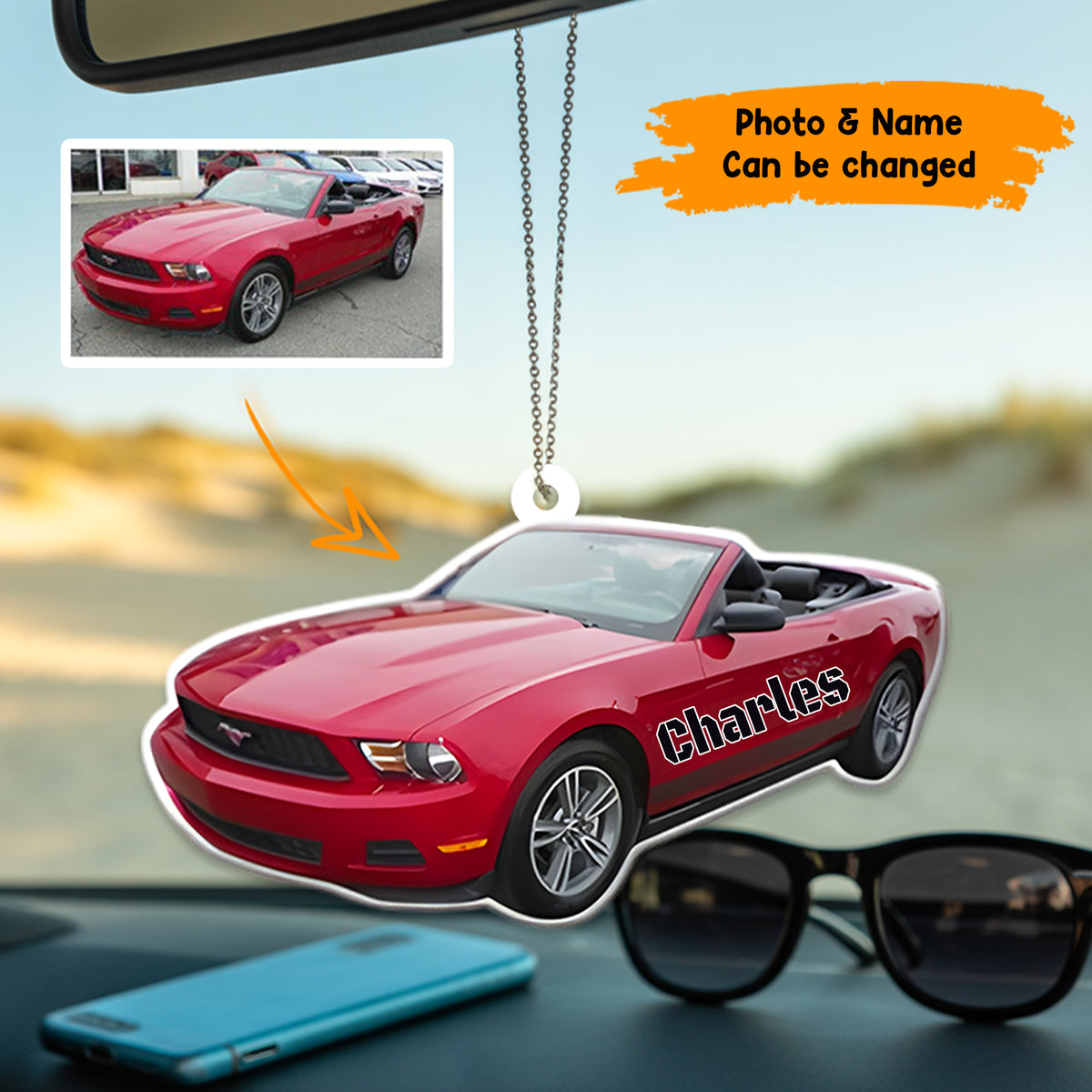 My Ride - Personalized Shape Car Ornament