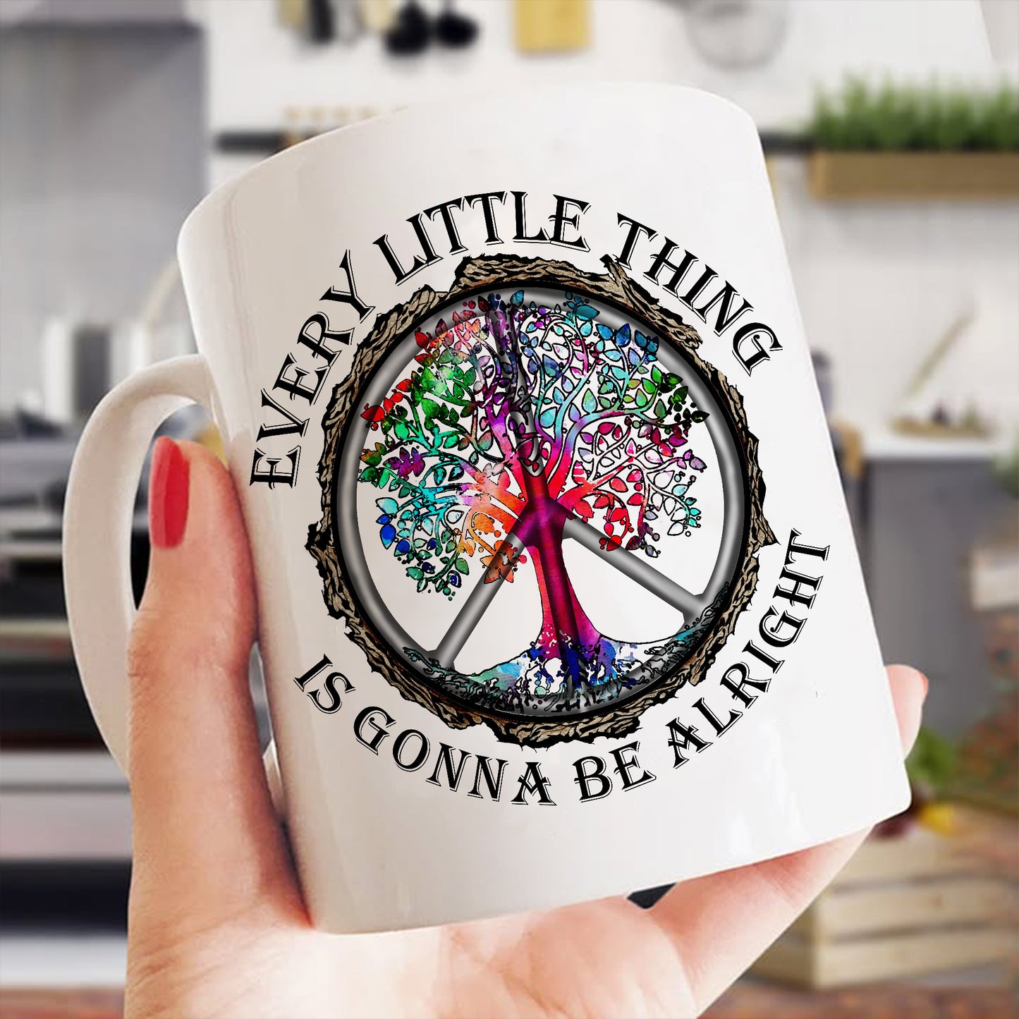 Every Little Thing Is Gonna Be Alright - Hippie Mug