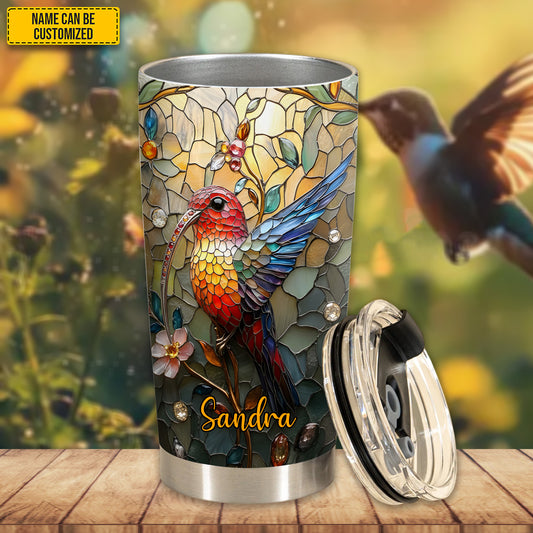 Colorful Hummingbird - Personalized Hummingbird Tumbler