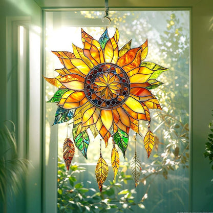 Sunflower Acrylic Suncatcher, Flower Window Hanging