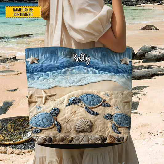 Ocean Journey – Personalized Sea Turtle Tote Bag