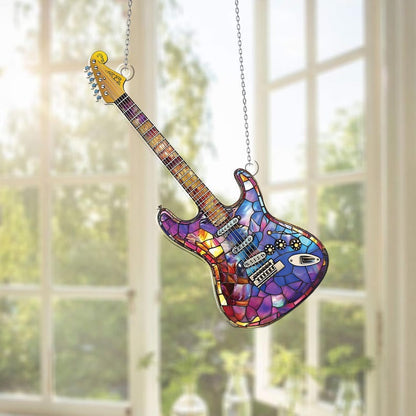Electric Guitar Acrylic Window Hanging
