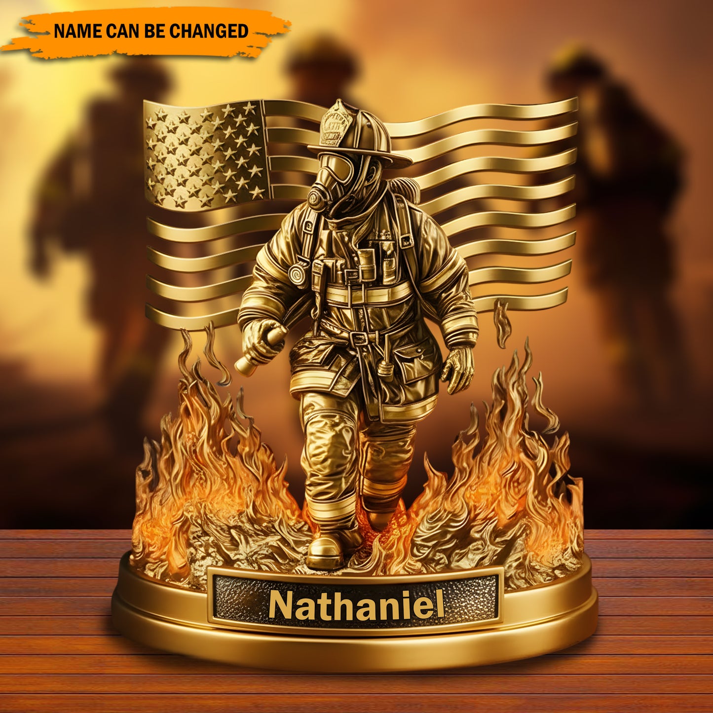 Firefighter Valor – Personalized Fireman Acrylic Plaque