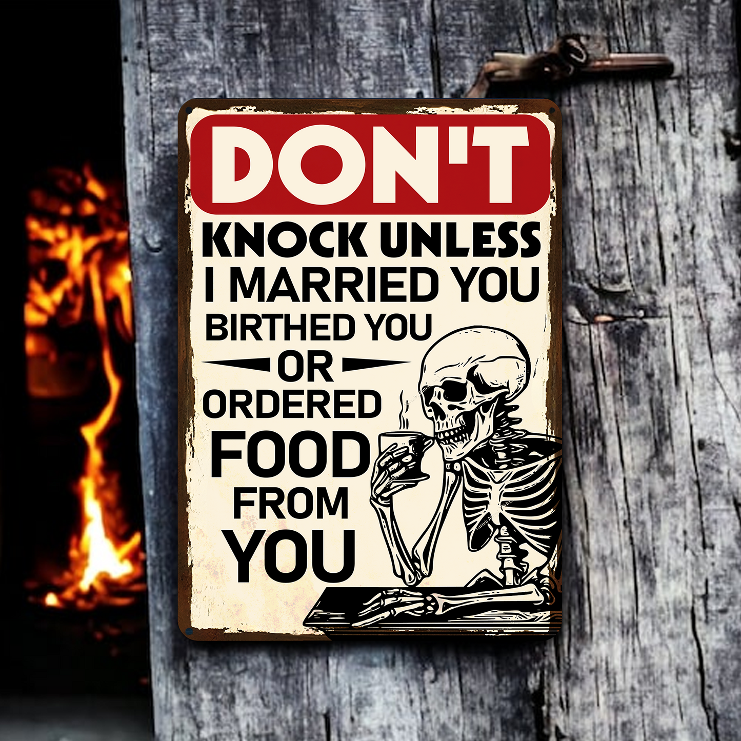 Don't Knock Unless I Married You Funny Metal Sign - Gift For Home Decor