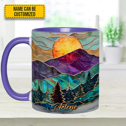 Mountain Glow - Personalized Accent Mug