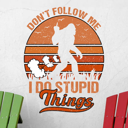 Vintage Bigfoot Humor Decal, Decor Decal