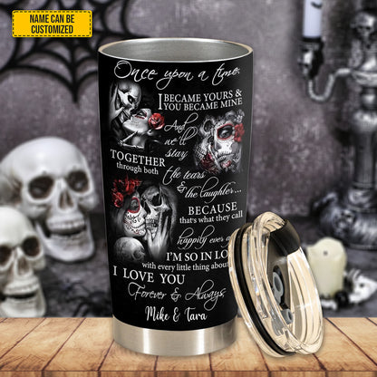 Gothic “Forever & Always” Personalized Couple Tumbler