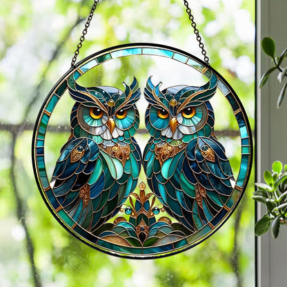 Beautiful Owl Acrylic Suncatcher Window