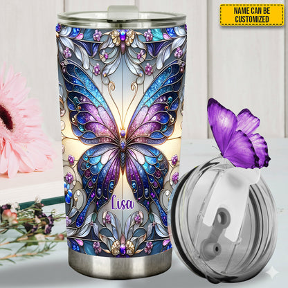 Be Still and Know That I Am God - Personalized Butterfly Tumbler