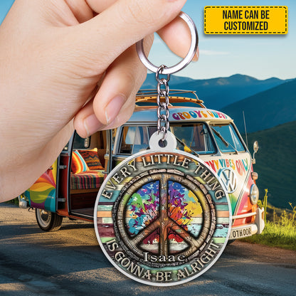Every Little Thing - Personalized Hippie Keychain