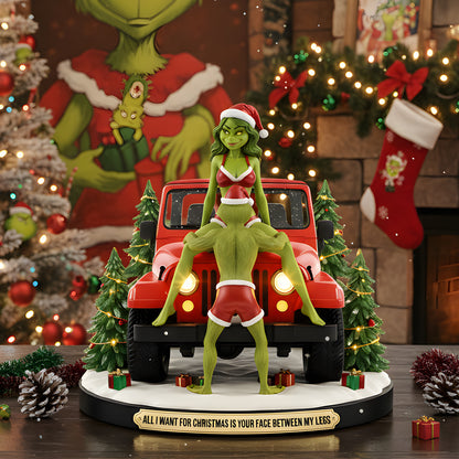 Naughty Green Christmas – Funny Couple Acrylic Plaque