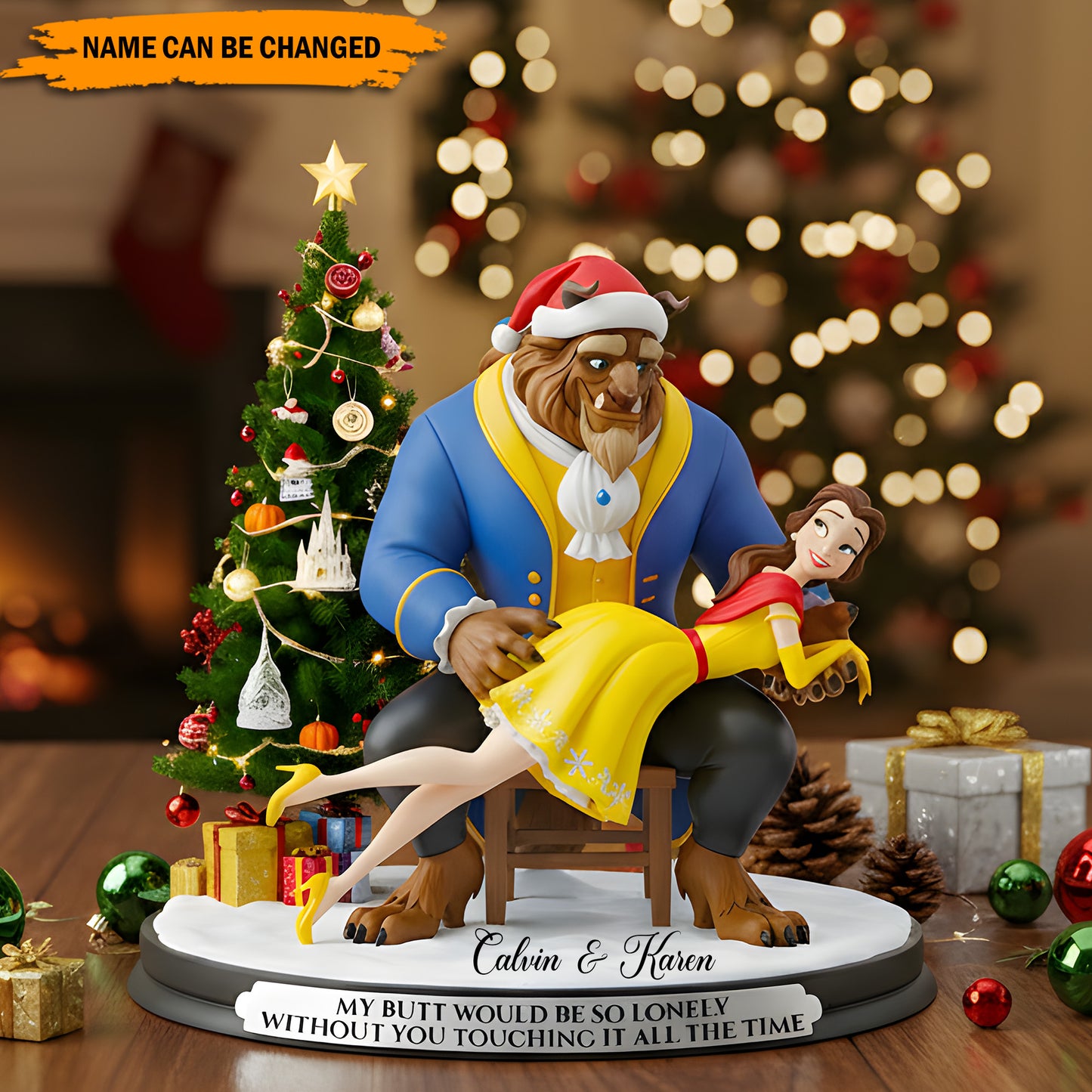 Naughty Holiday Love – Personalized Funny Couple Plaque