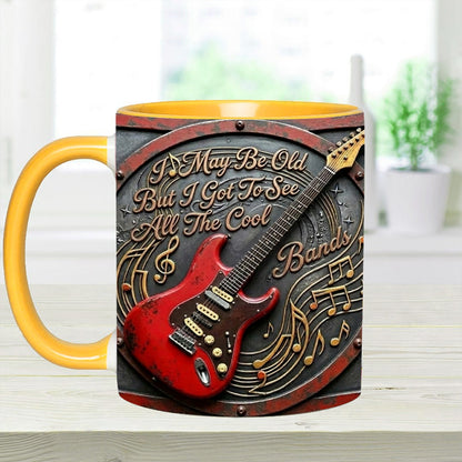May Be Old But I Got To See All The Cool - Guitar Accent Mug