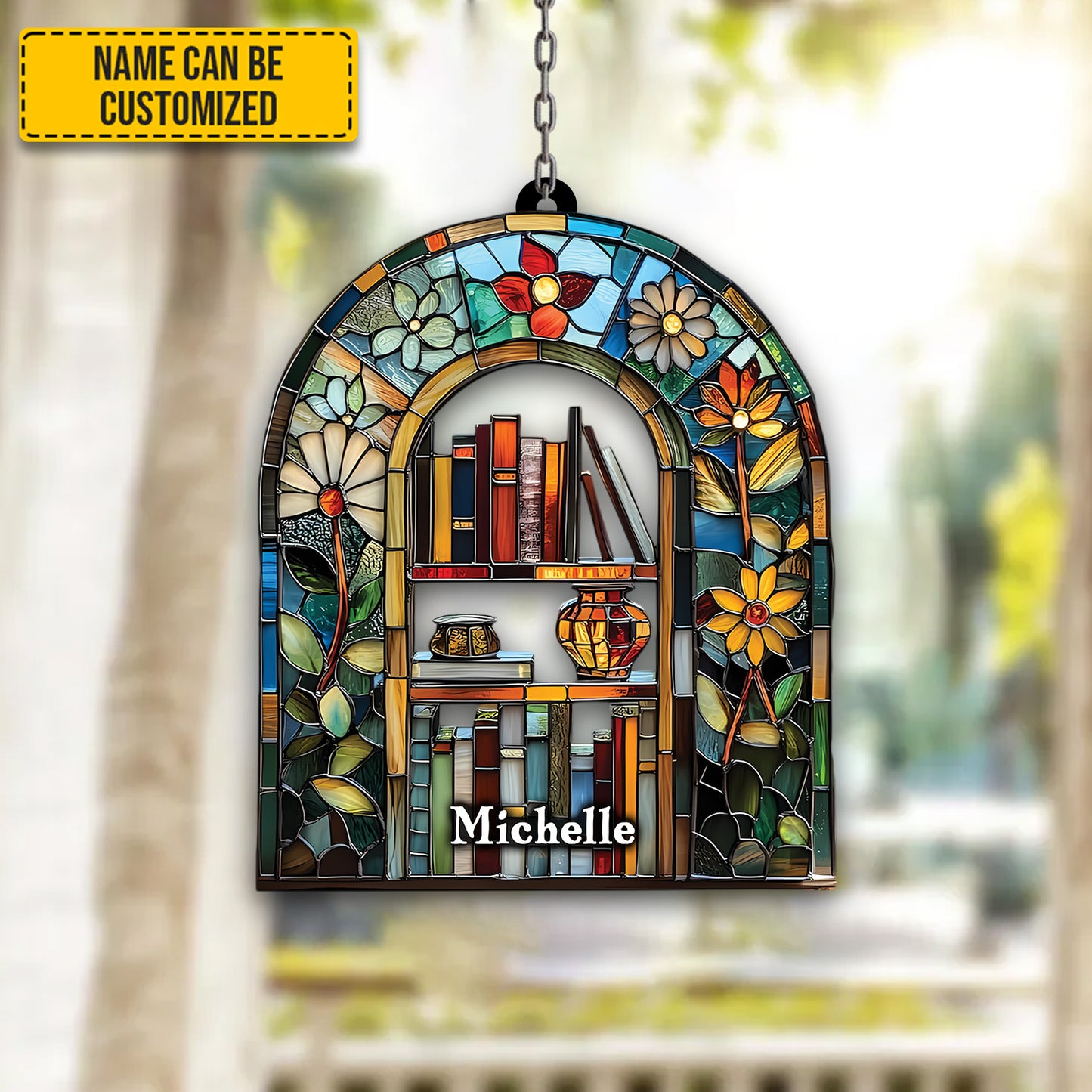 Personalized Bookshelf Collection Acrylic Window Hanging