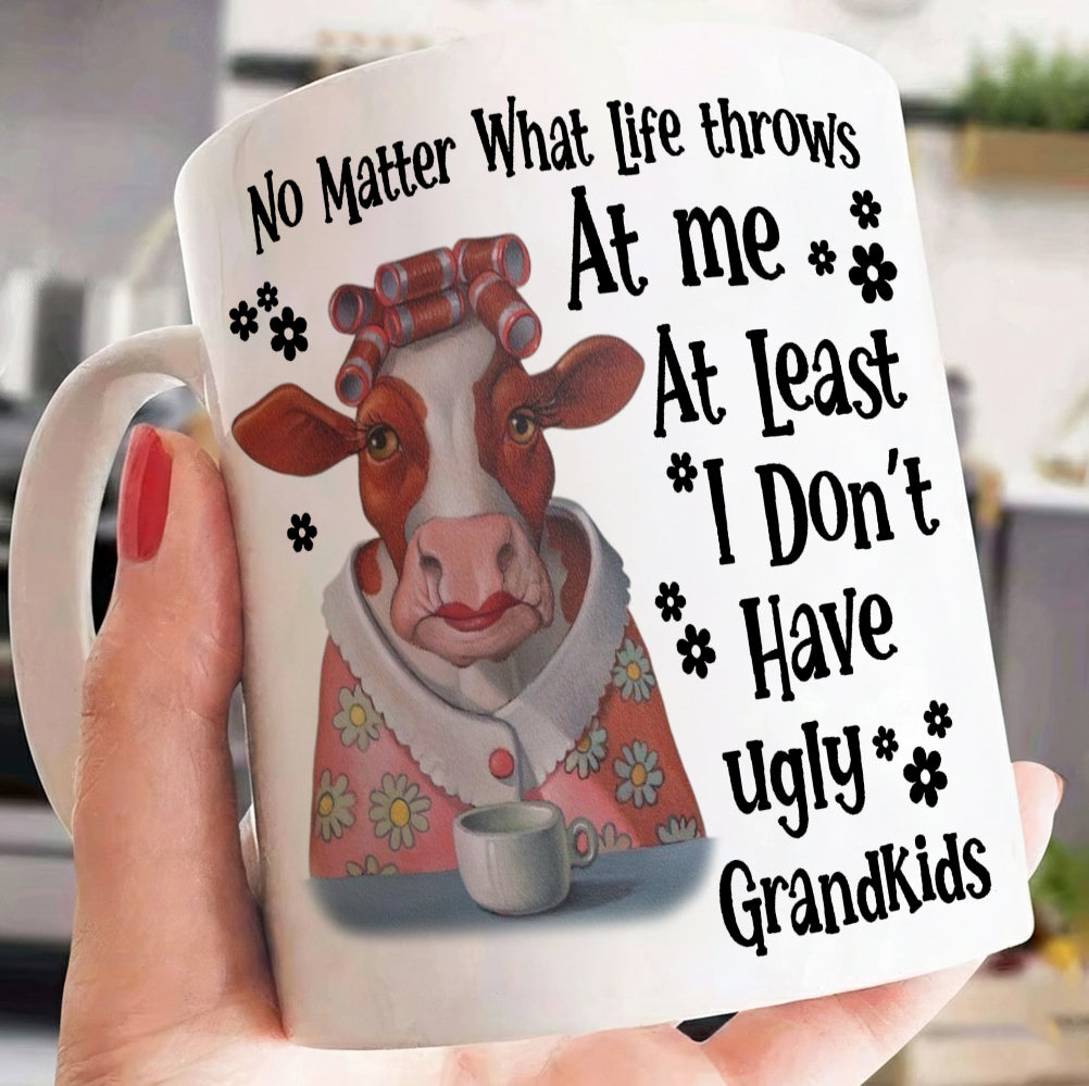 No Matter What Life Throws At Me - Funny Cow Mug