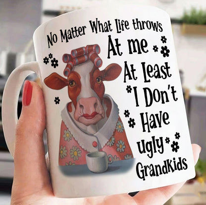 No Matter What Life Throws At Me - Funny Cow Mug