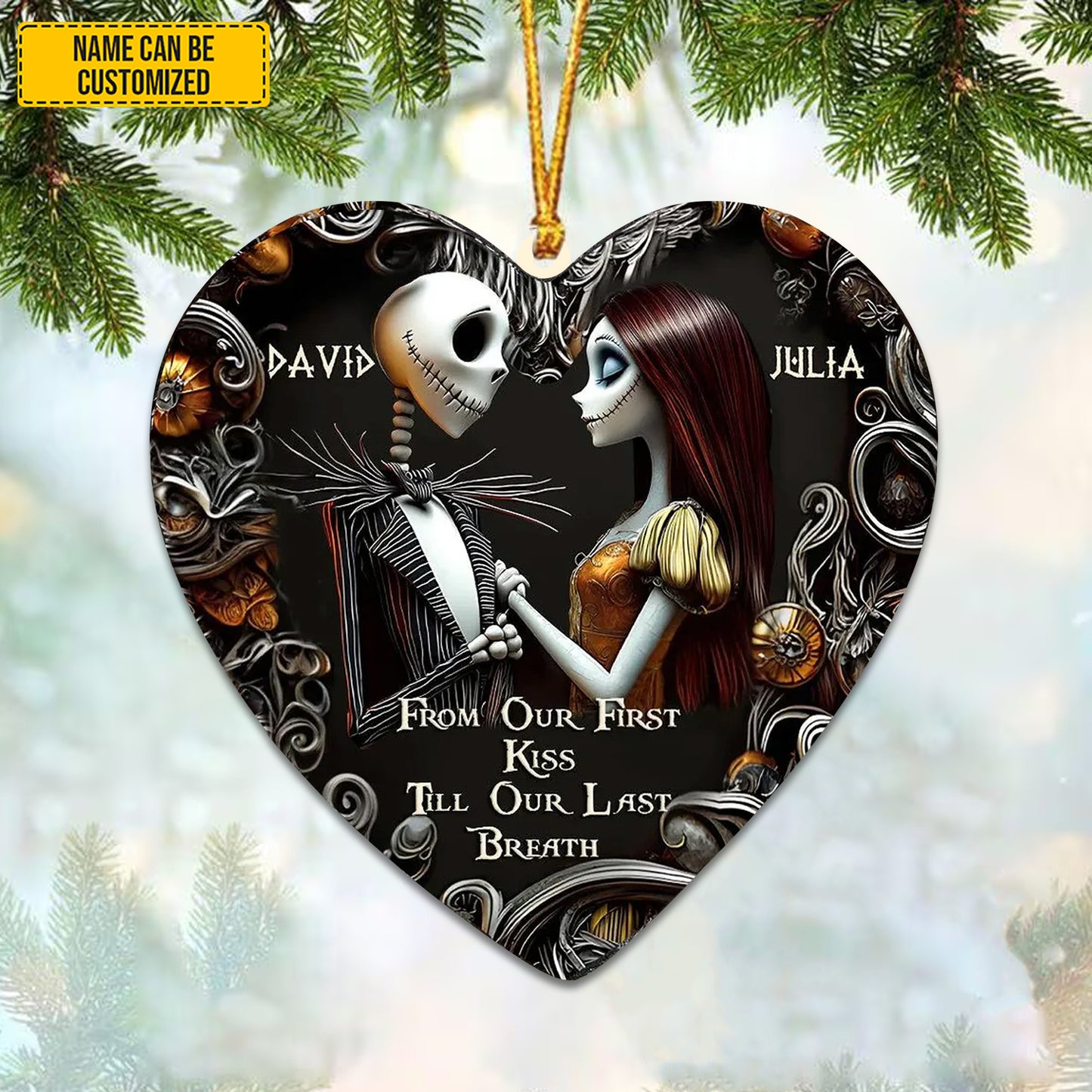 From Our First Kiss Till Our Last Breath - Personalized Couple Acrylic Ornament