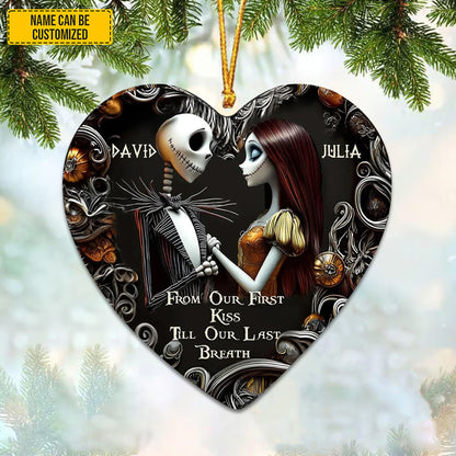 From Our First Kiss Till Our Last Breath - Personalized Couple Acrylic Ornament
