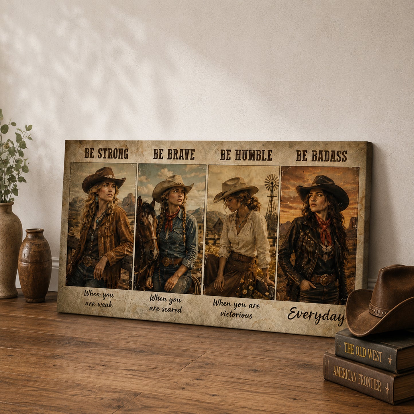 Western Cowgirl Poster & Canvas