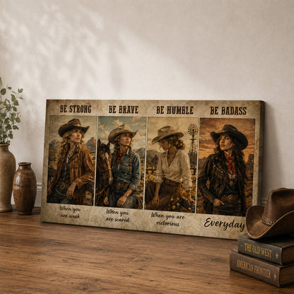 Western Cowgirl Poster & Canvas