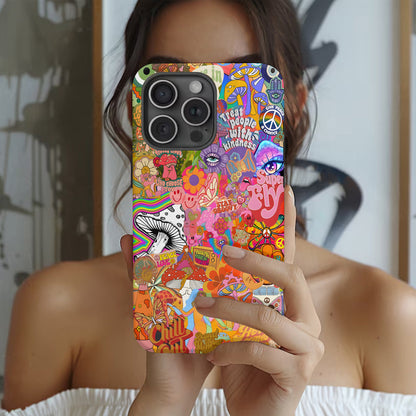 Psychedelic Vibes – 70s Hippie Art Phone Case