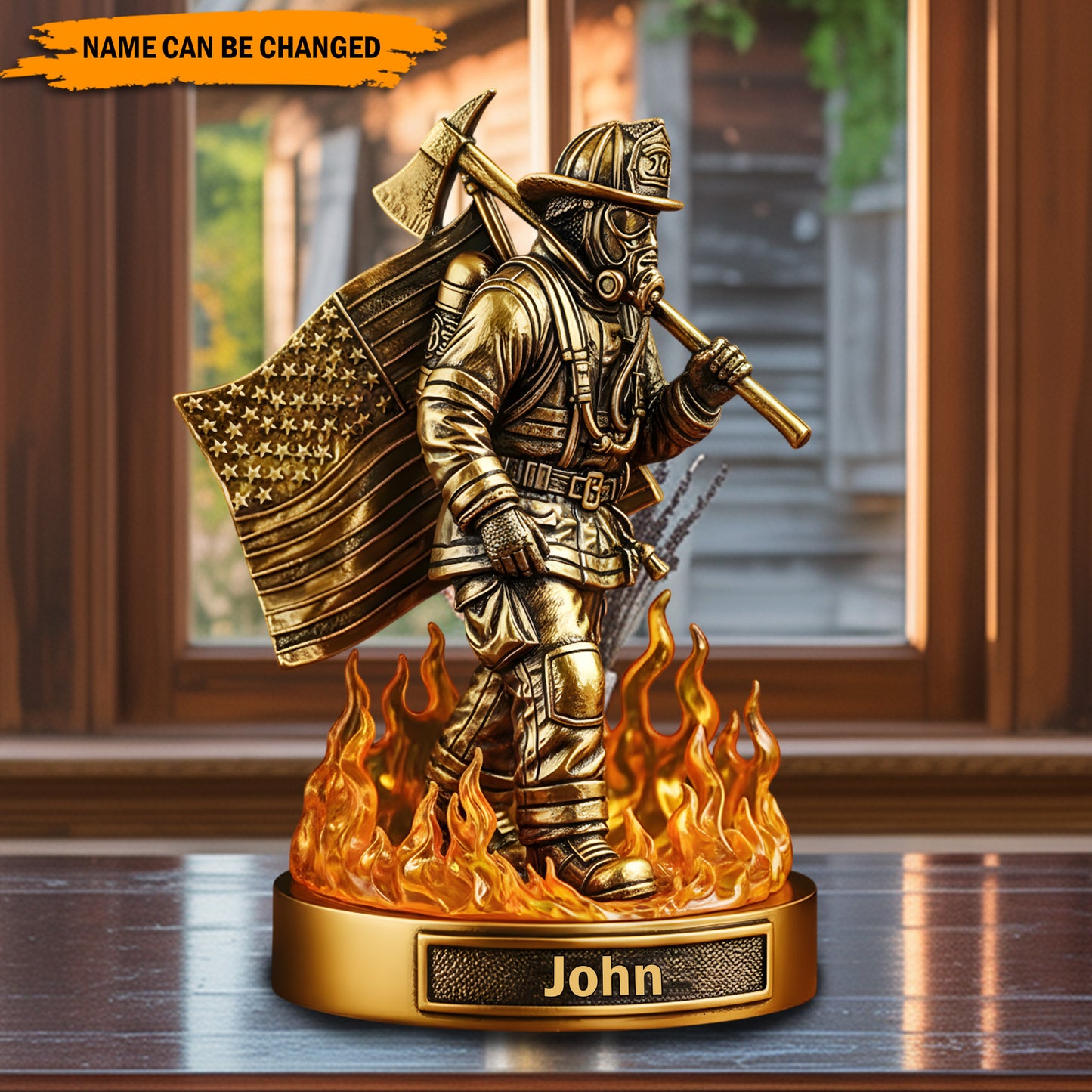 Firefighter Valor – Personalized Fireman Acrylic Plaque