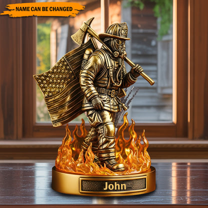 Firefighter Valor – Personalized Fireman Acrylic Plaque