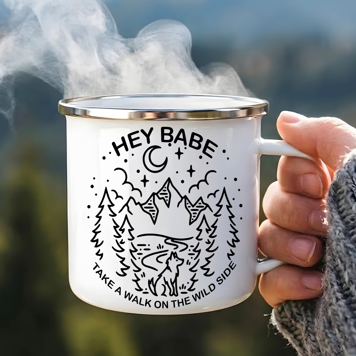 Take A Walk On The Wild Side Enamel Mug