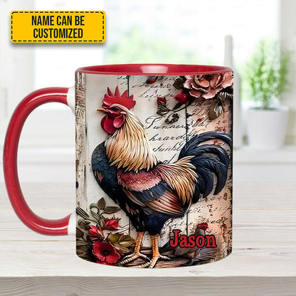Rooster Farmhouse – Personalized Chicken Accent Mug