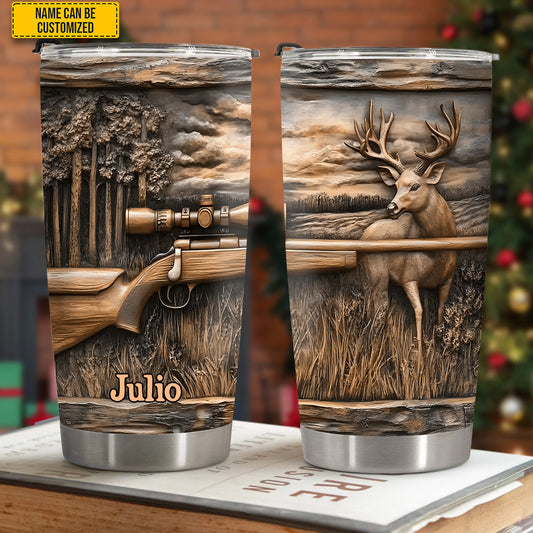 Wild Hunt – Personalized Deer Hunter Tumbler