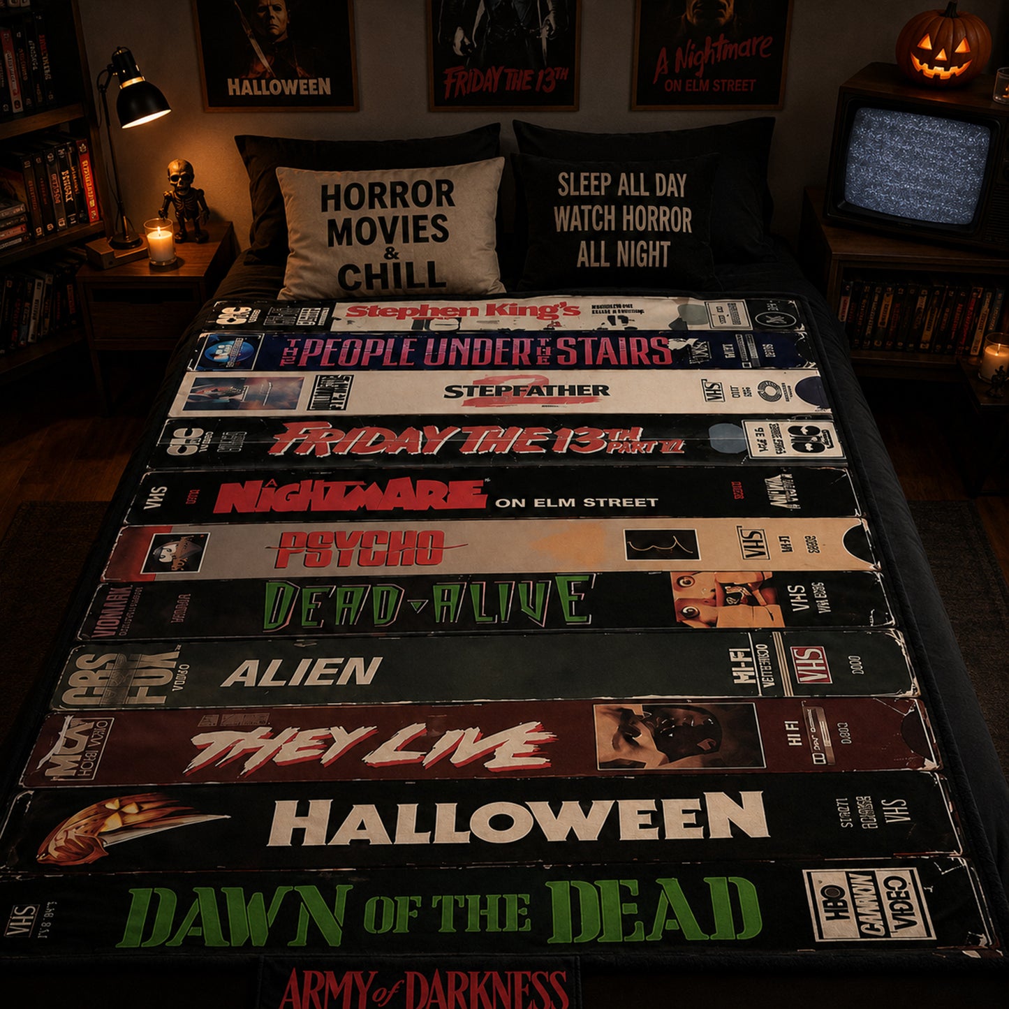 Retro Horror VHS Blanket Version 5
