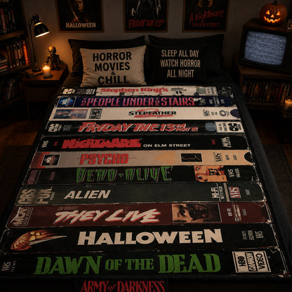 Retro Horror VHS Blanket Version 5
