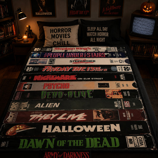 Retro Horror VHS Blanket Version 5