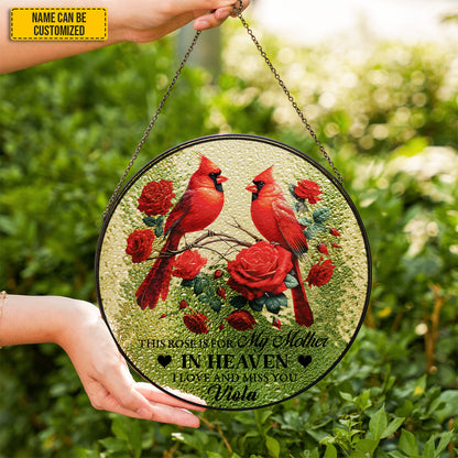 Personalized Cardinal Memorial Suncatcher