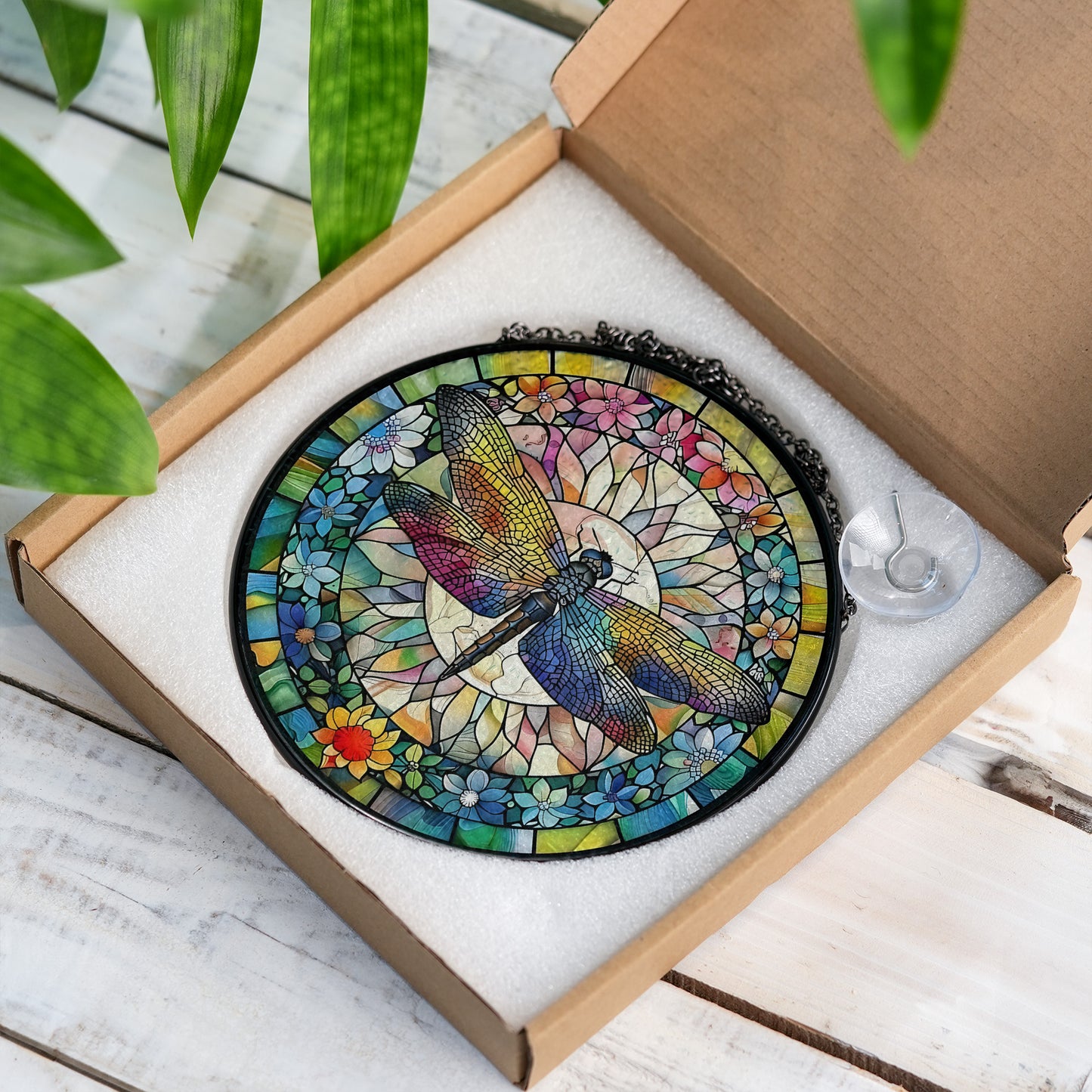Beautiful Dragonfly Stained Glass Suncatcher